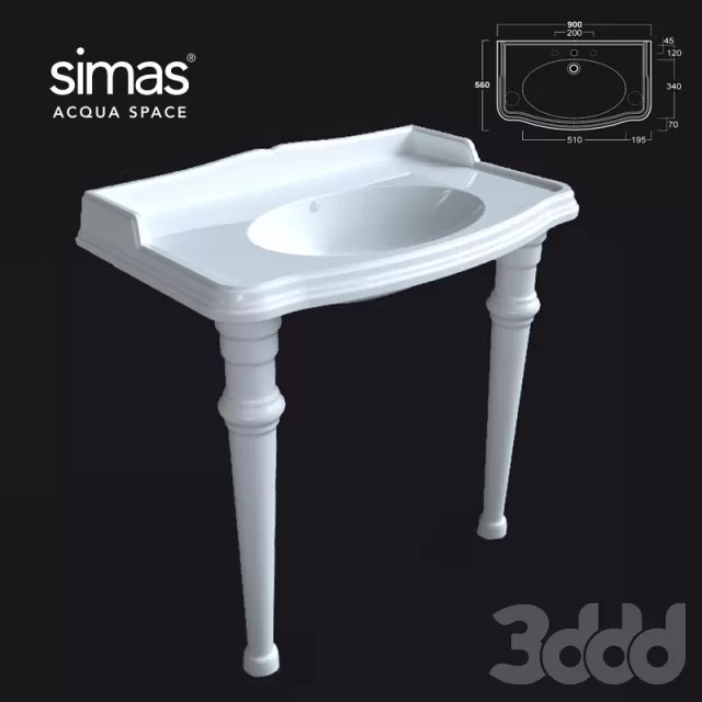 Умывальник simas AR_864-GB001 ОМ – 239987