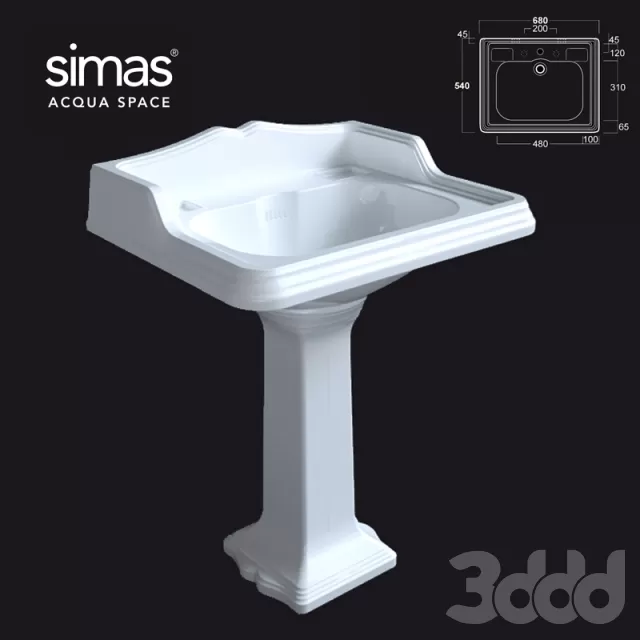 Умывальник simas AR_AR_824-AR_805 ОМ – 239991