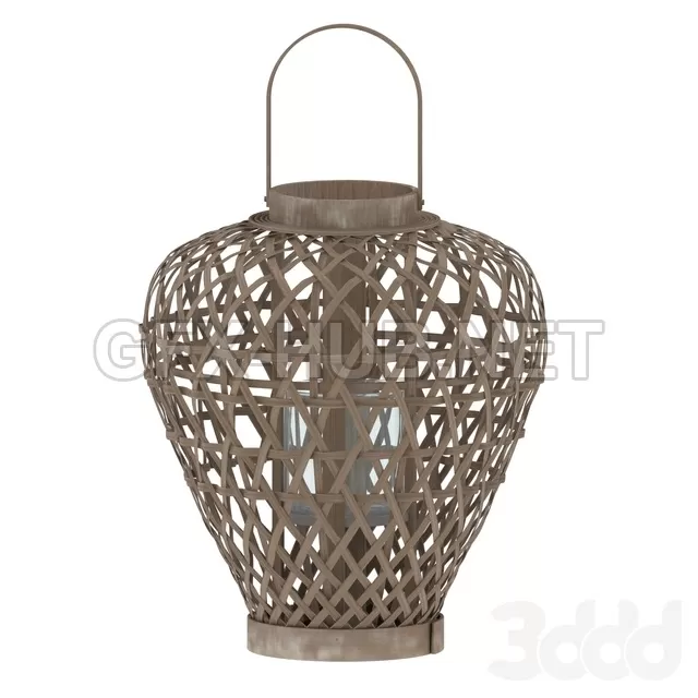 Фонарь_AB Home D42180 Waterfall Coconio Wood Lattice Lantern – 240093