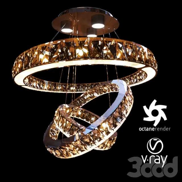 Хрустальная светодиодная люстра. Модель DW-C8847-3 – 240167