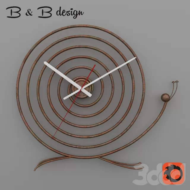 Часы настенные металлические BsB Snail – 240255