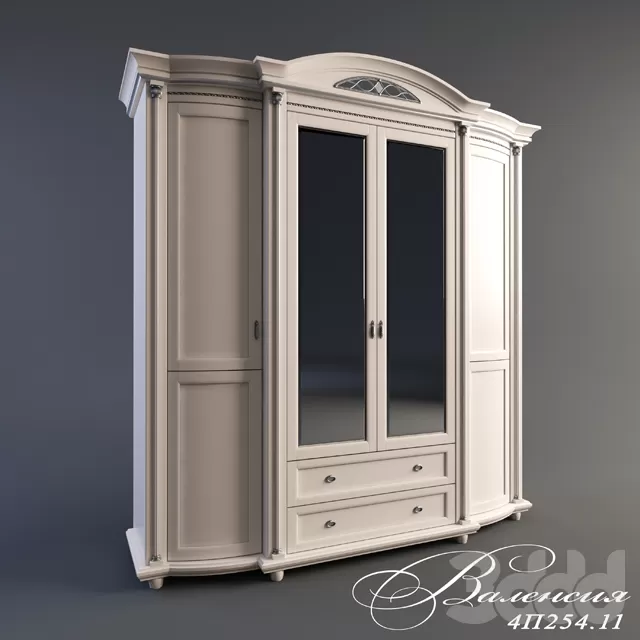 Шкаф для одежды Валенсия 4 П254.11 – 240417