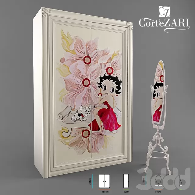 Шкаф с зеркалом CORTE ZARI – 240471