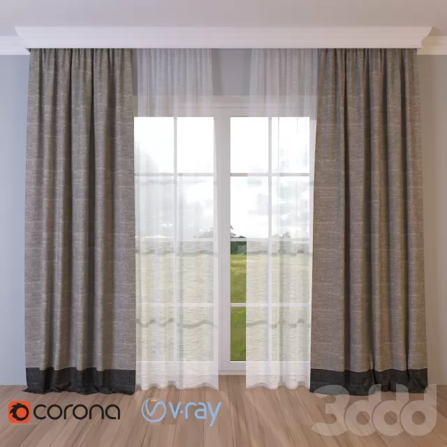 Штора в стиле минимализм – 240549