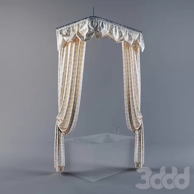 Шторка для ванной угловая со штангой – 240591