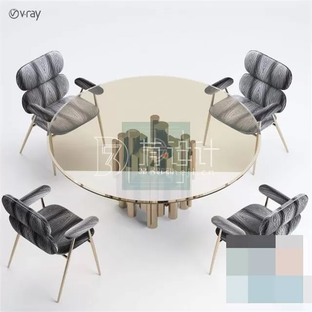 DINING TABLE SETS – 3D MODELS – 001 – PRO