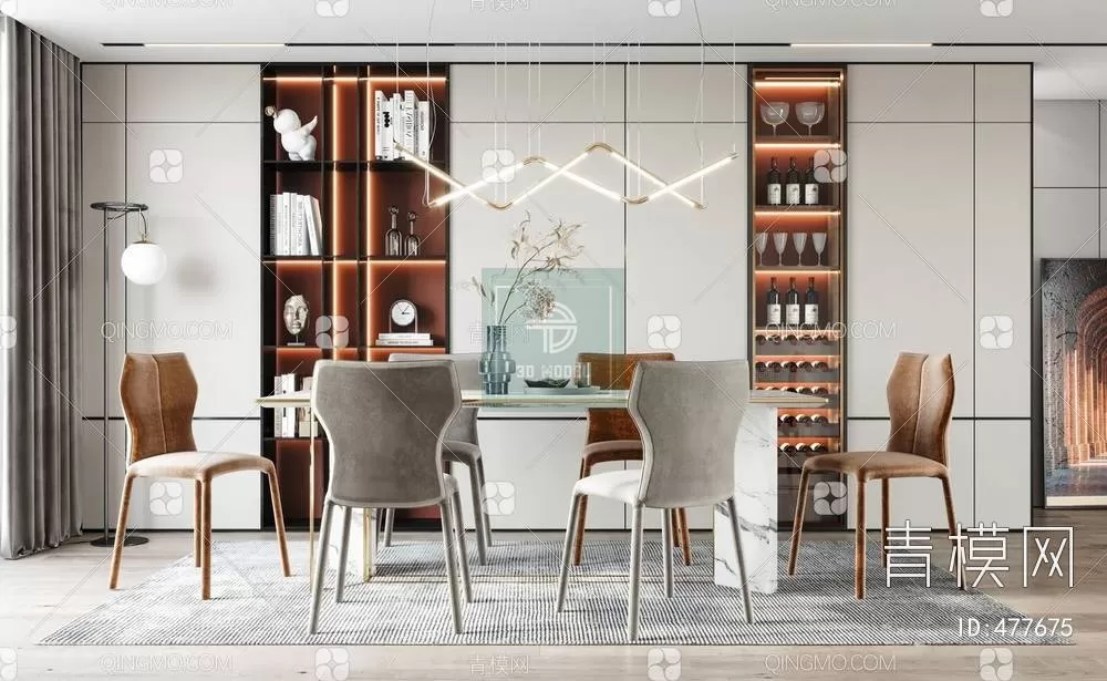 DINING TABLE SETS – 3D MODELS – 005 – PRO