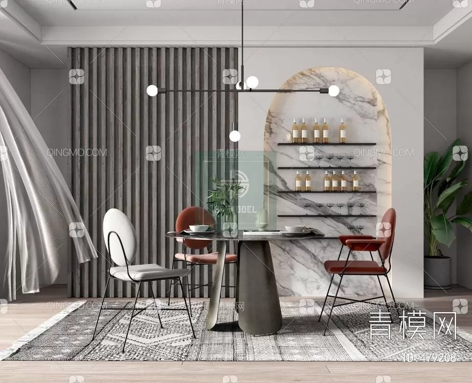 DINING TABLE SETS – 3D MODELS – 015 – PRO