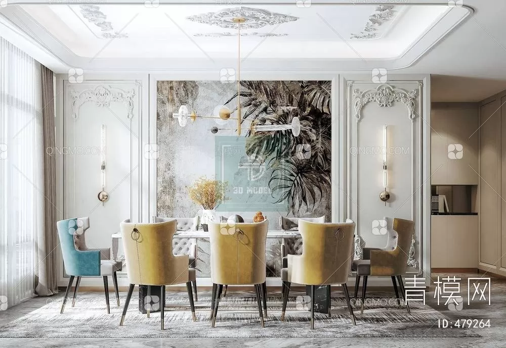 DINING TABLE SETS – 3D MODELS – 016 – PRO