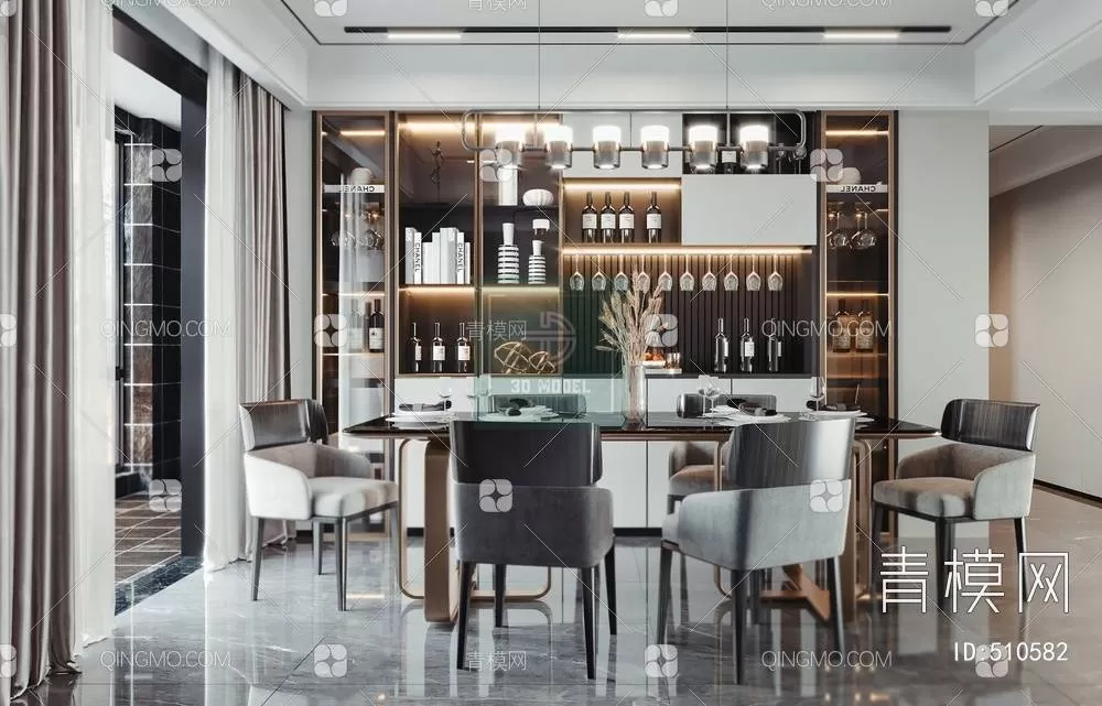 DINING TABLE SETS – 3D MODELS – 045 – PRO