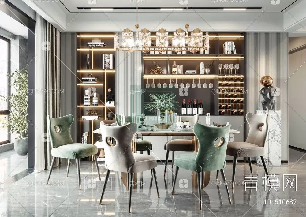 DINING TABLE SETS – 3D MODELS – 046 – PRO