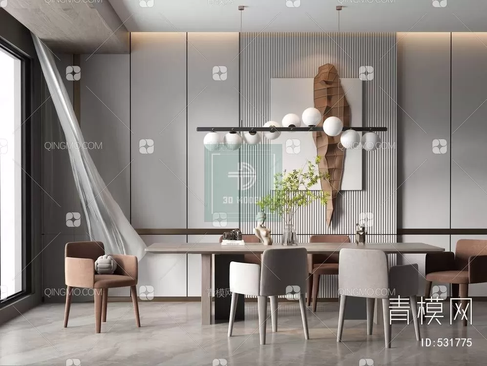 DINING TABLE SETS – 3D MODELS – 054 – PRO