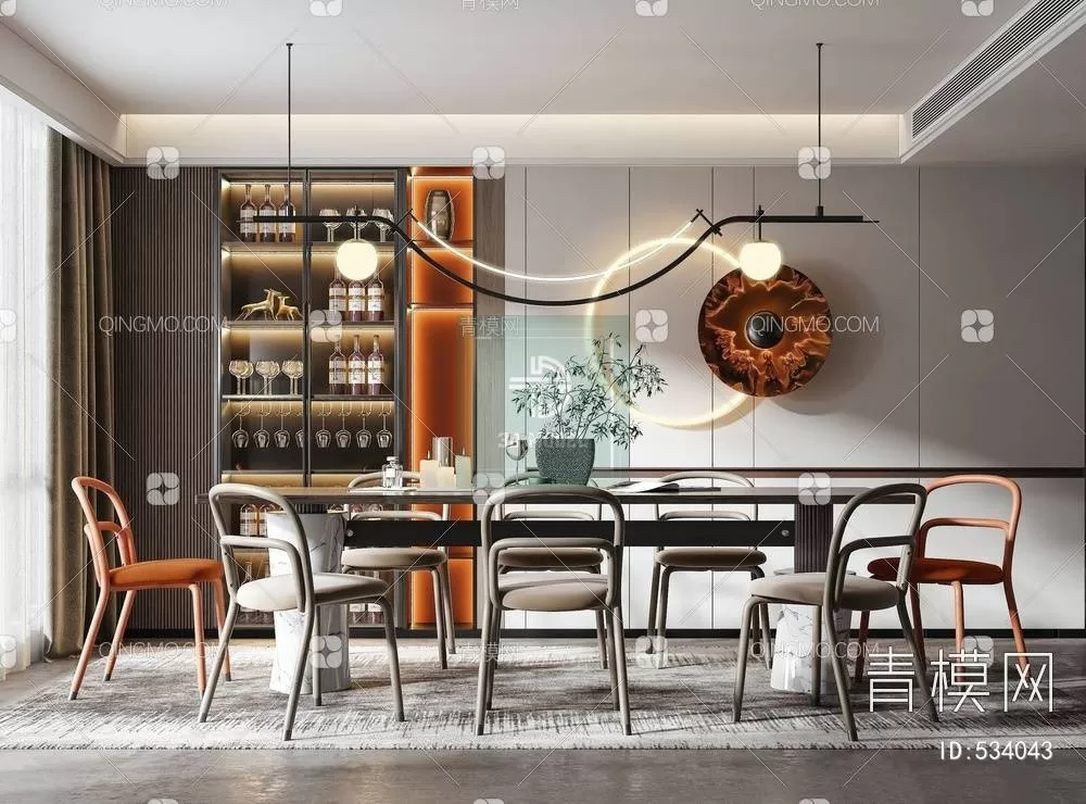 DINING TABLE SETS – 3D MODELS – 055 – PRO