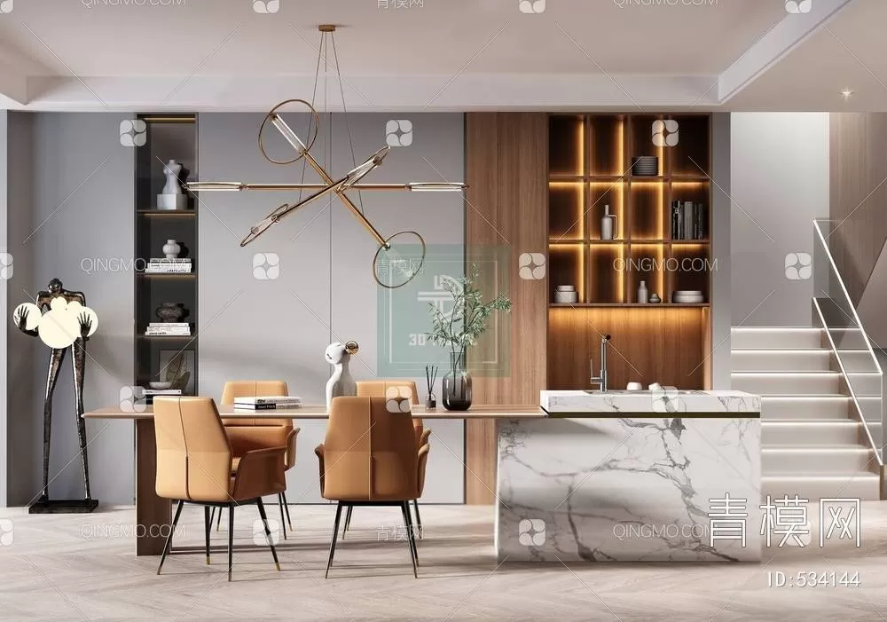 DINING TABLE SETS – 3D MODELS – 056 – PRO