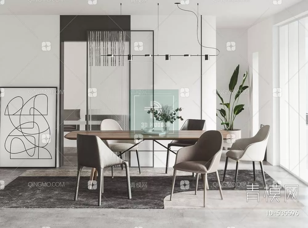 DINING TABLE SETS – 3D MODELS – 062 – PRO