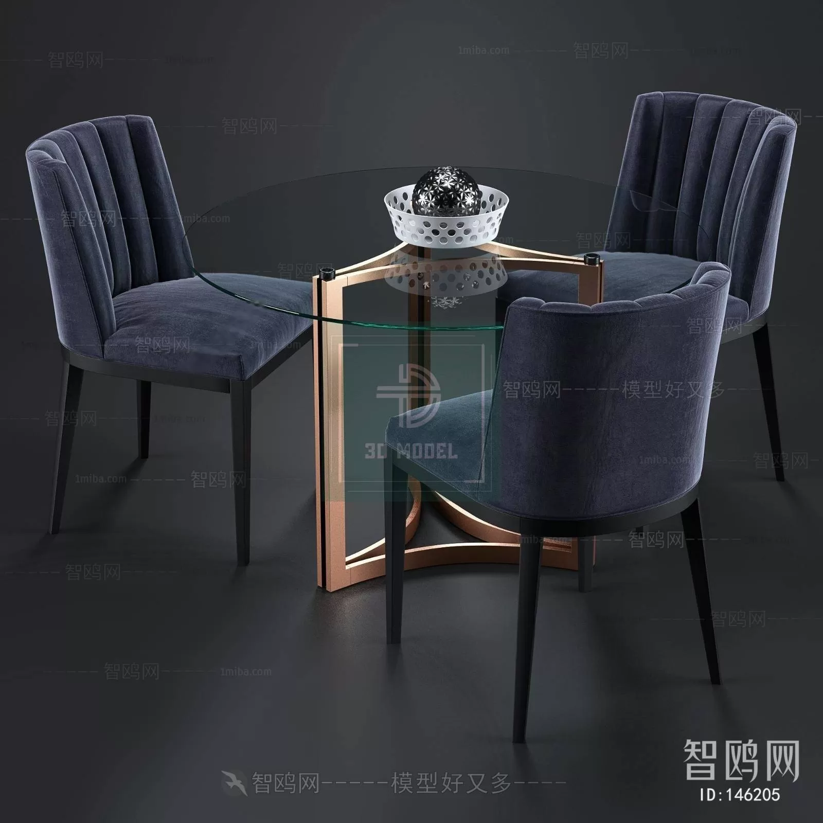 DINING TABLE SETS – 3D MODELS – 063 – PRO