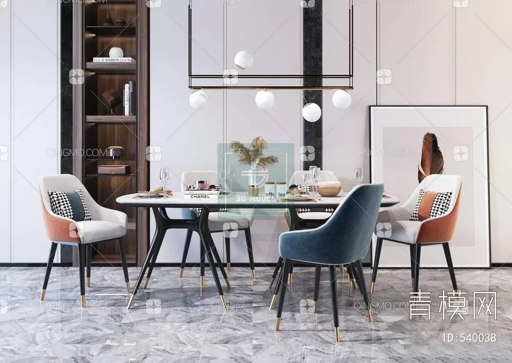 DINING TABLE SETS – 3D MODELS – 065 – PRO