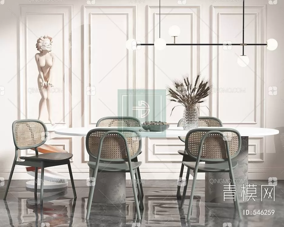 DINING TABLE SETS – 3D MODELS – 075 – PRO