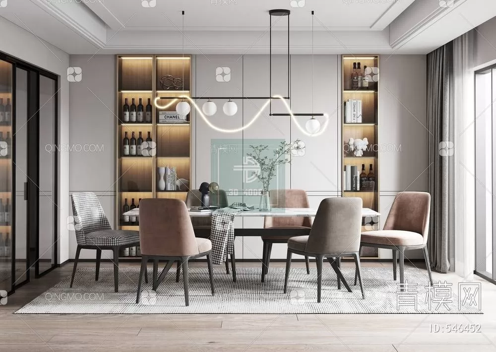 DINING TABLE SETS – 3D MODELS – 076 – PRO