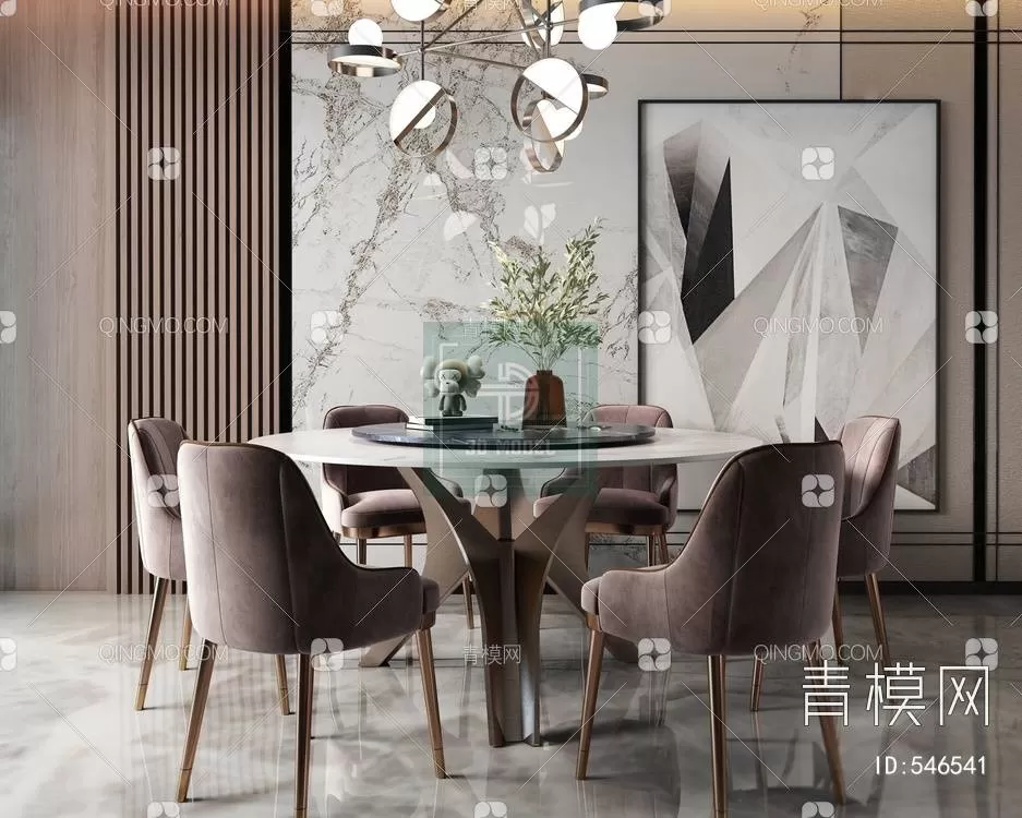 DINING TABLE SETS – 3D MODELS – 077 – PRO