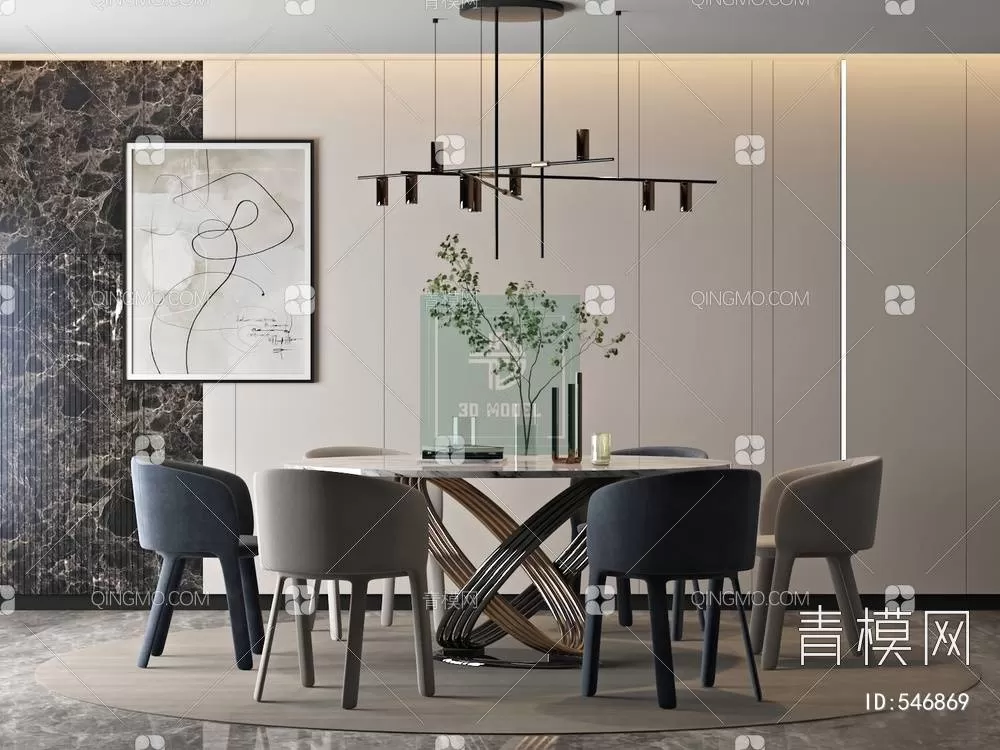 DINING TABLE SETS – 3D MODELS – 078 – PRO