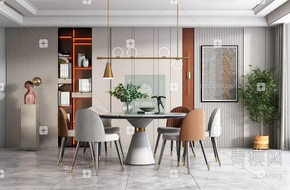 DINING TABLE SETS – 3D MODELS – 080 – PRO