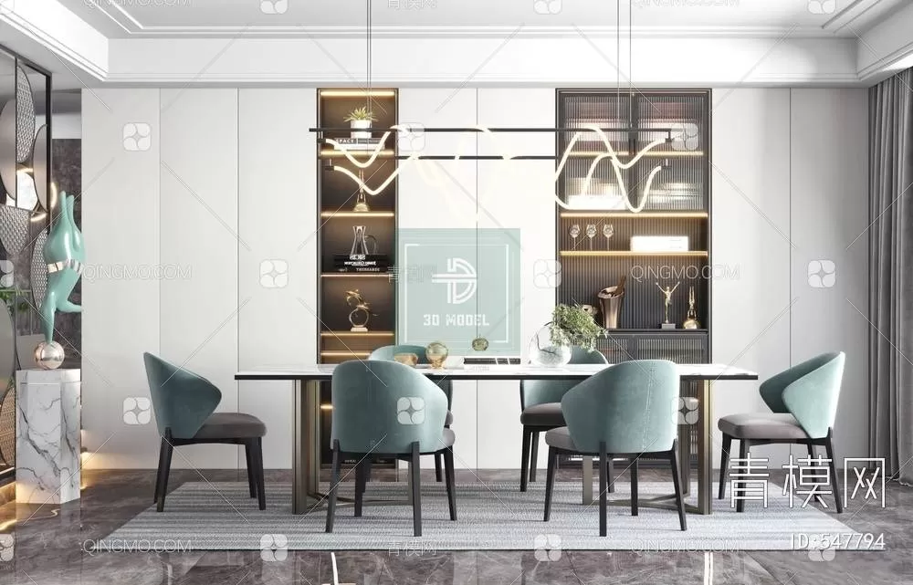 DINING TABLE SETS – 3D MODELS – 082 – PRO