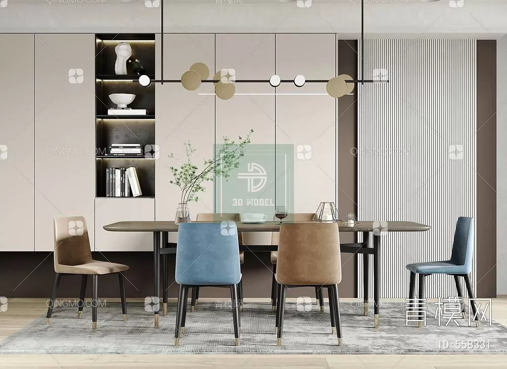 DINING TABLE SETS – 3D MODELS – 091 – PRO