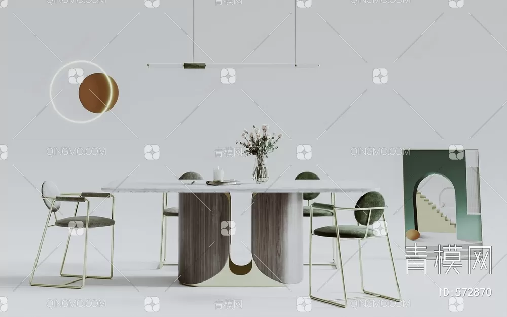 DINING TABLE SETS – 3D MODELS – 124 – PRO