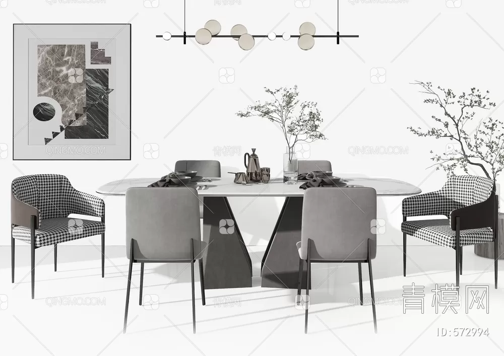 DINING TABLE SETS – 3D MODELS – 127 – PRO