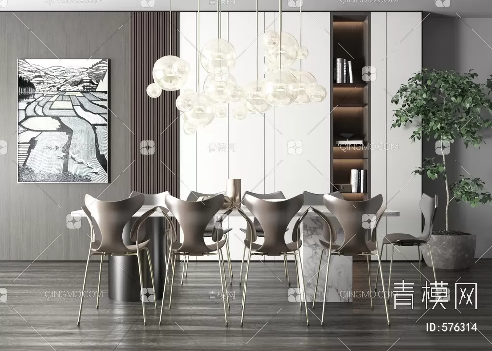 DINING TABLE SETS – 3D MODELS – 156 – PRO