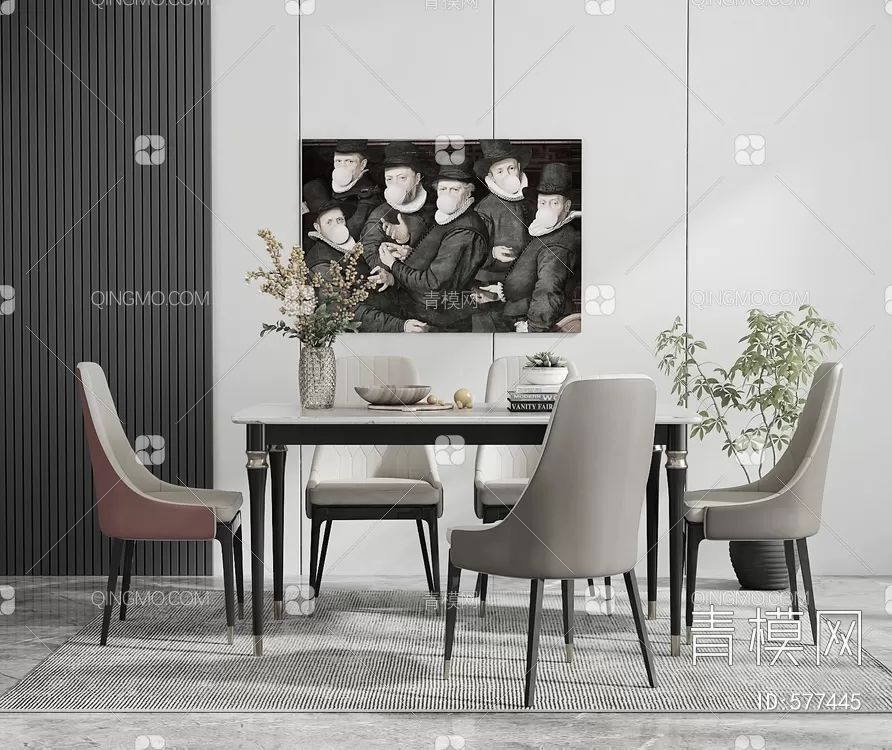 DINING TABLE SETS – 3D MODELS – 163 – PRO