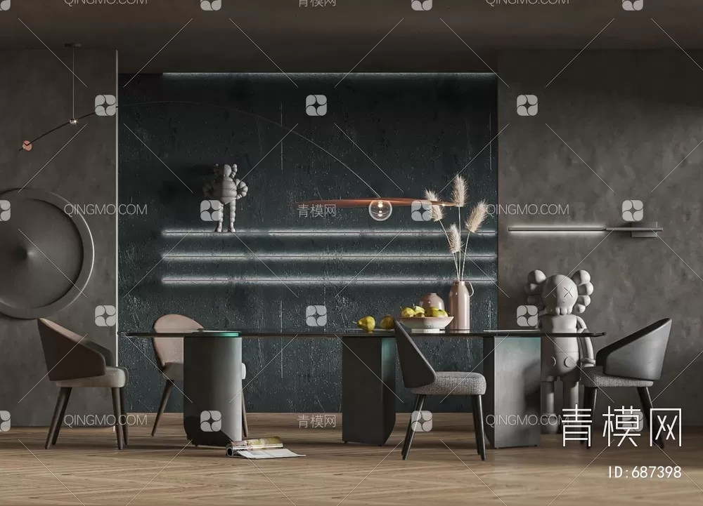 DINING TABLE SETS – 3D MODELS – 174 – PRO