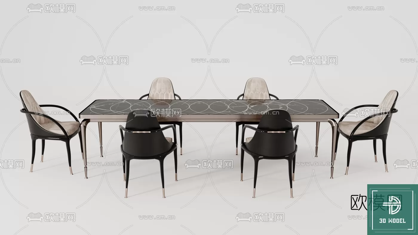 DINING TABLE SETS – 3D MODELS – 206 – PRO
