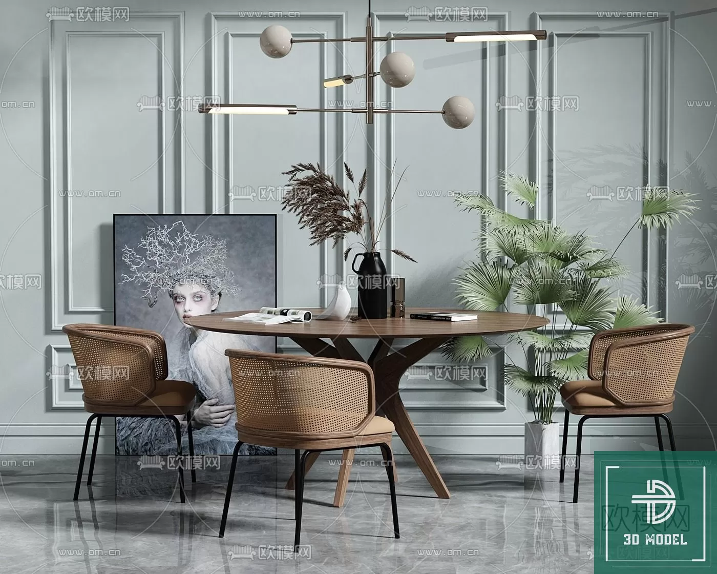 DINING TABLE SETS – 3D MODELS – 207 – PRO