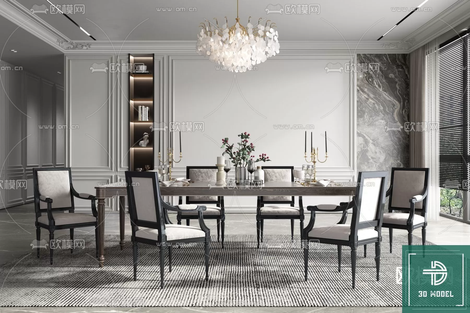 DINING TABLE SETS – 3D MODELS – 209 – PRO