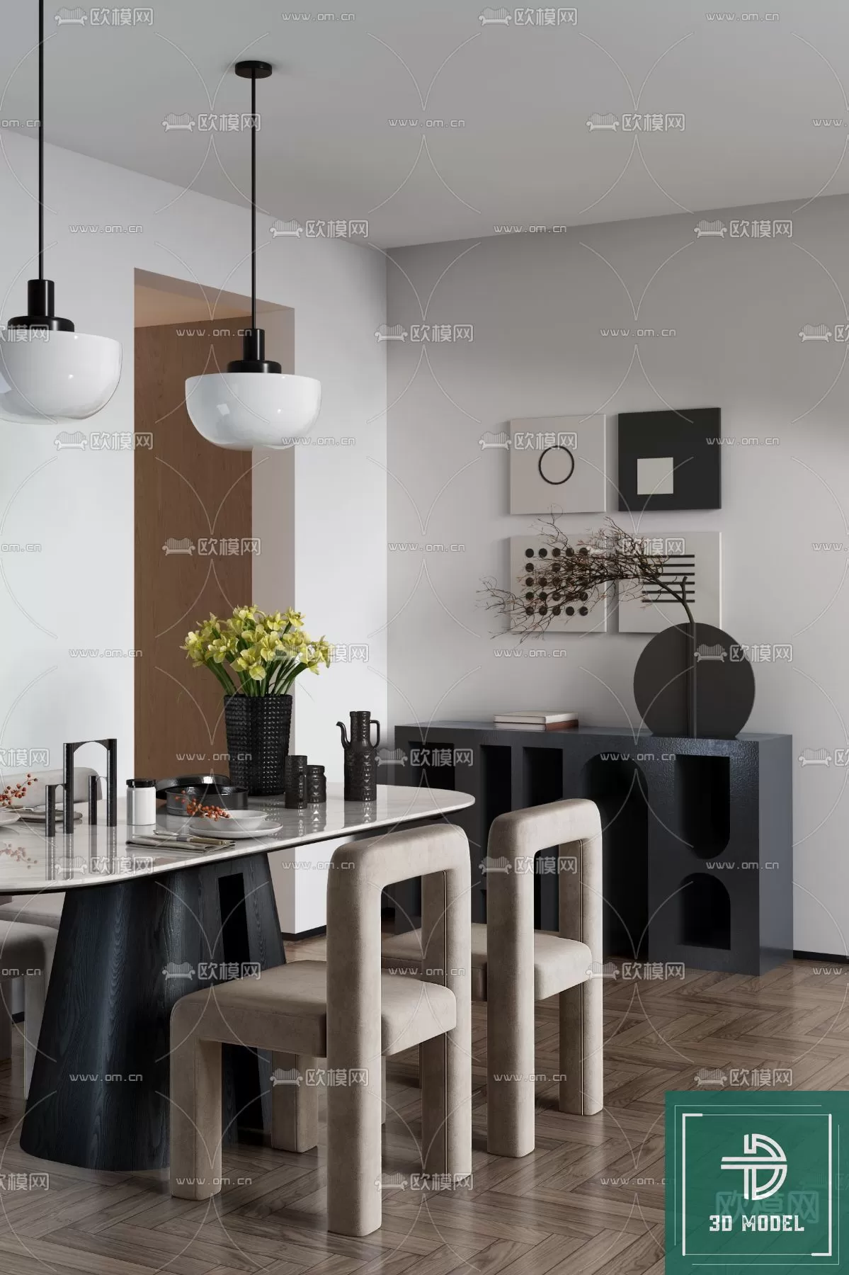 DINING TABLE SETS – 3D MODELS – 218 – PRO