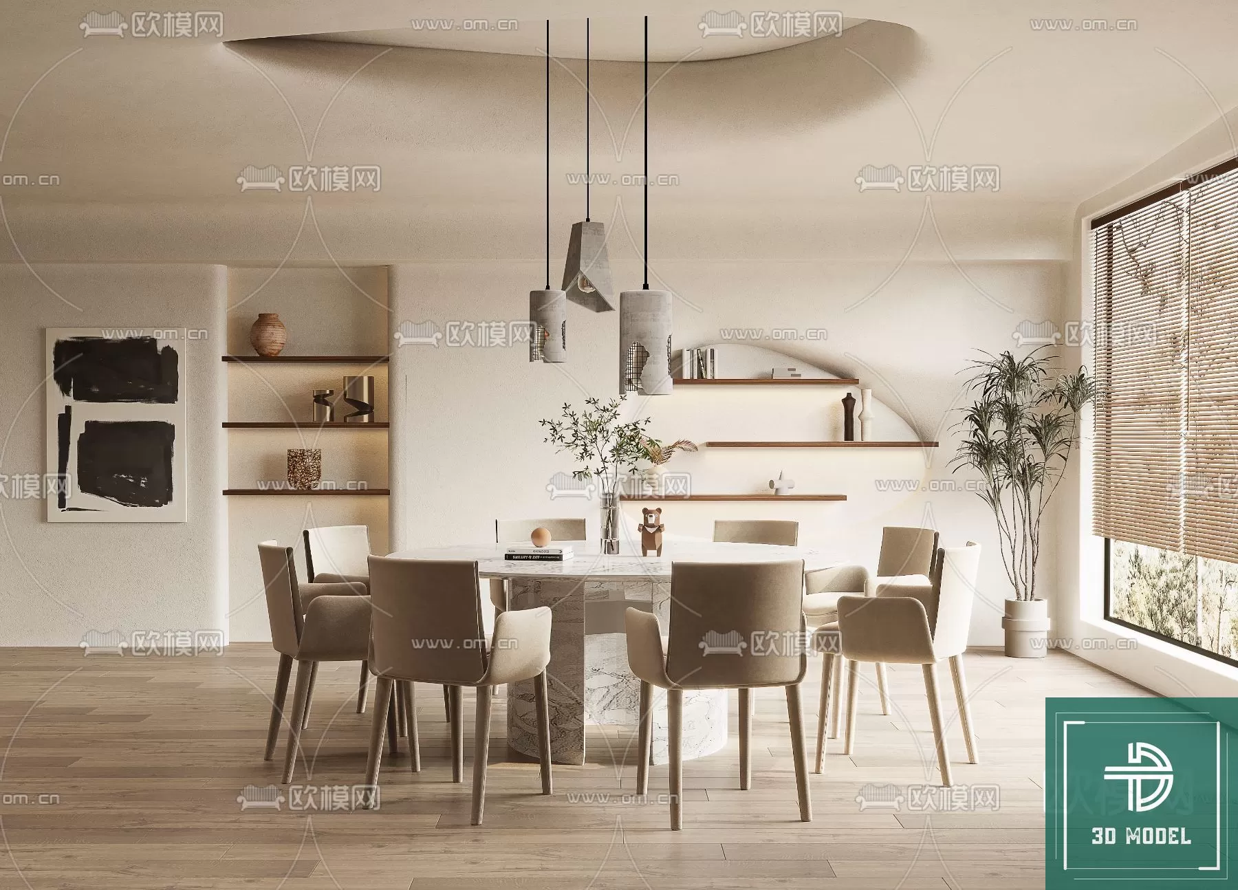 DINING TABLE SETS – 3D MODELS – 223 – PRO