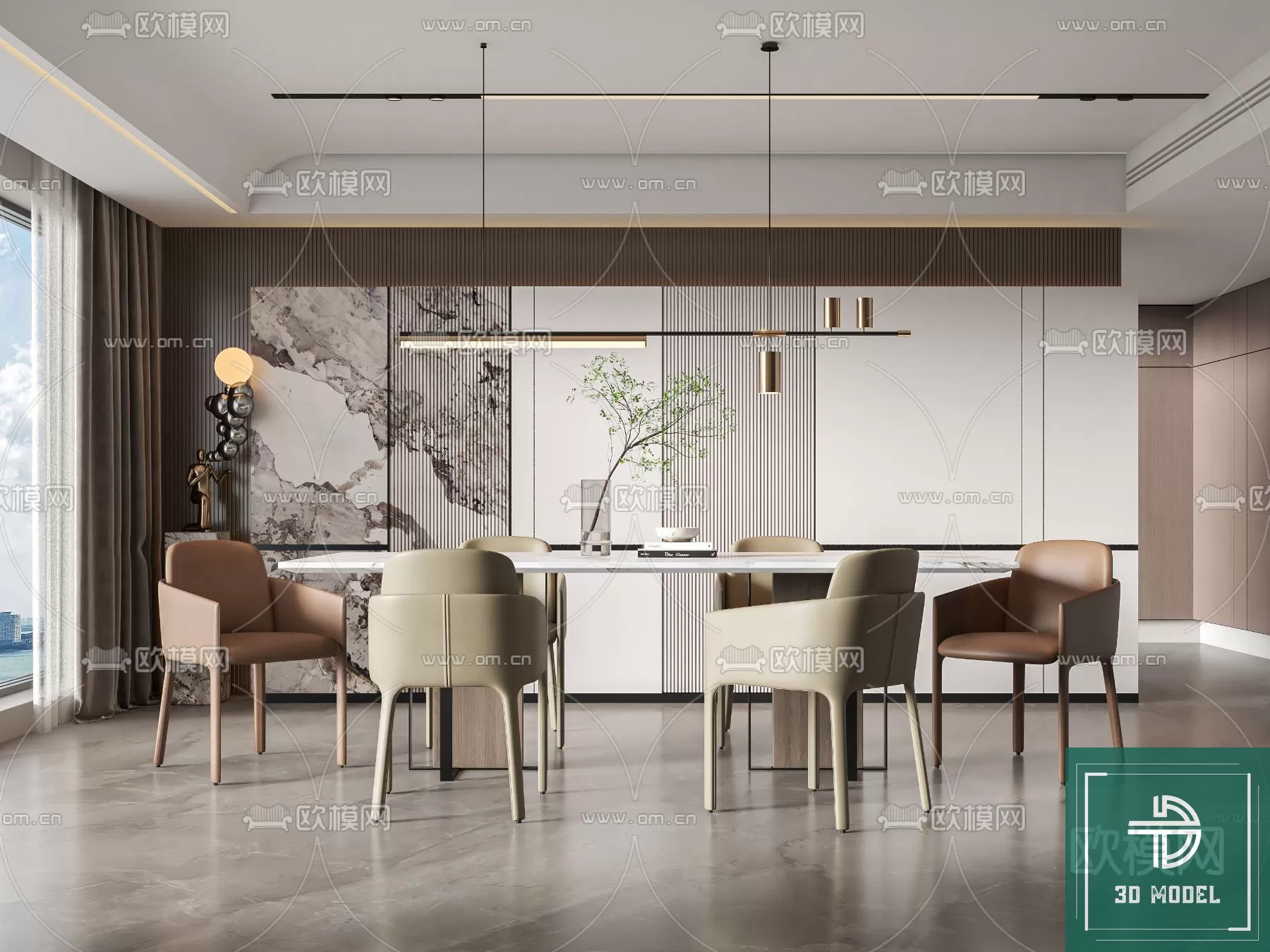 DINING TABLE SETS – 3D MODELS – 224 – PRO