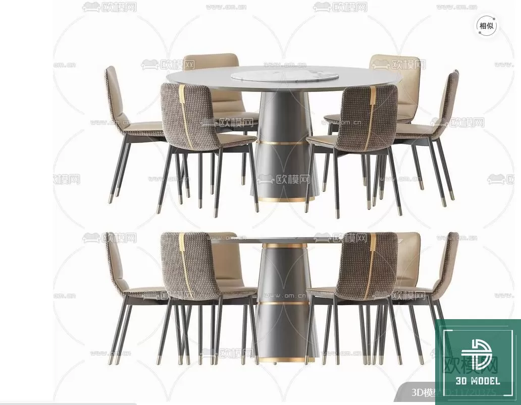 DINING TABLE SETS – 3D MODELS – 227 – PRO