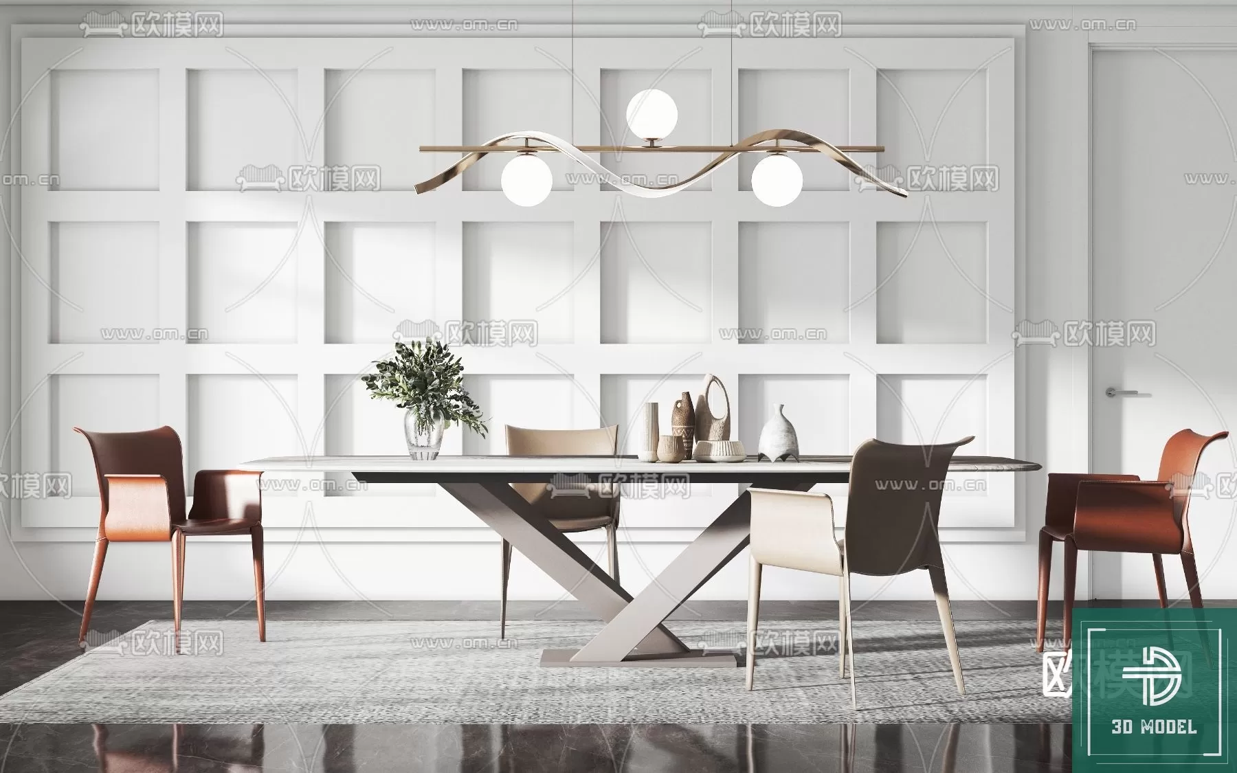 DINING TABLE SETS – 3D MODELS – 229 – PRO