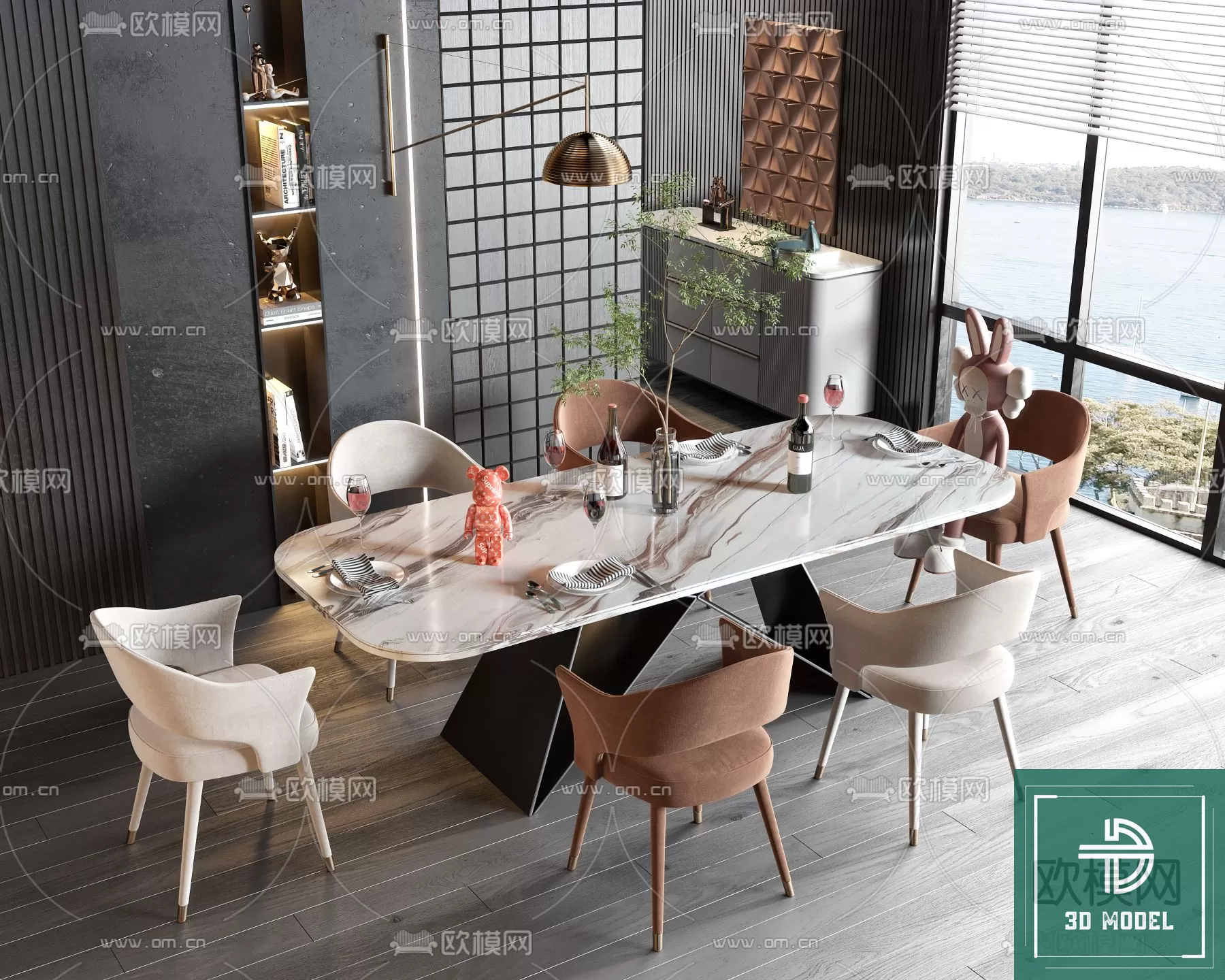 DINING TABLE SETS – 3D MODELS – 232 – PRO