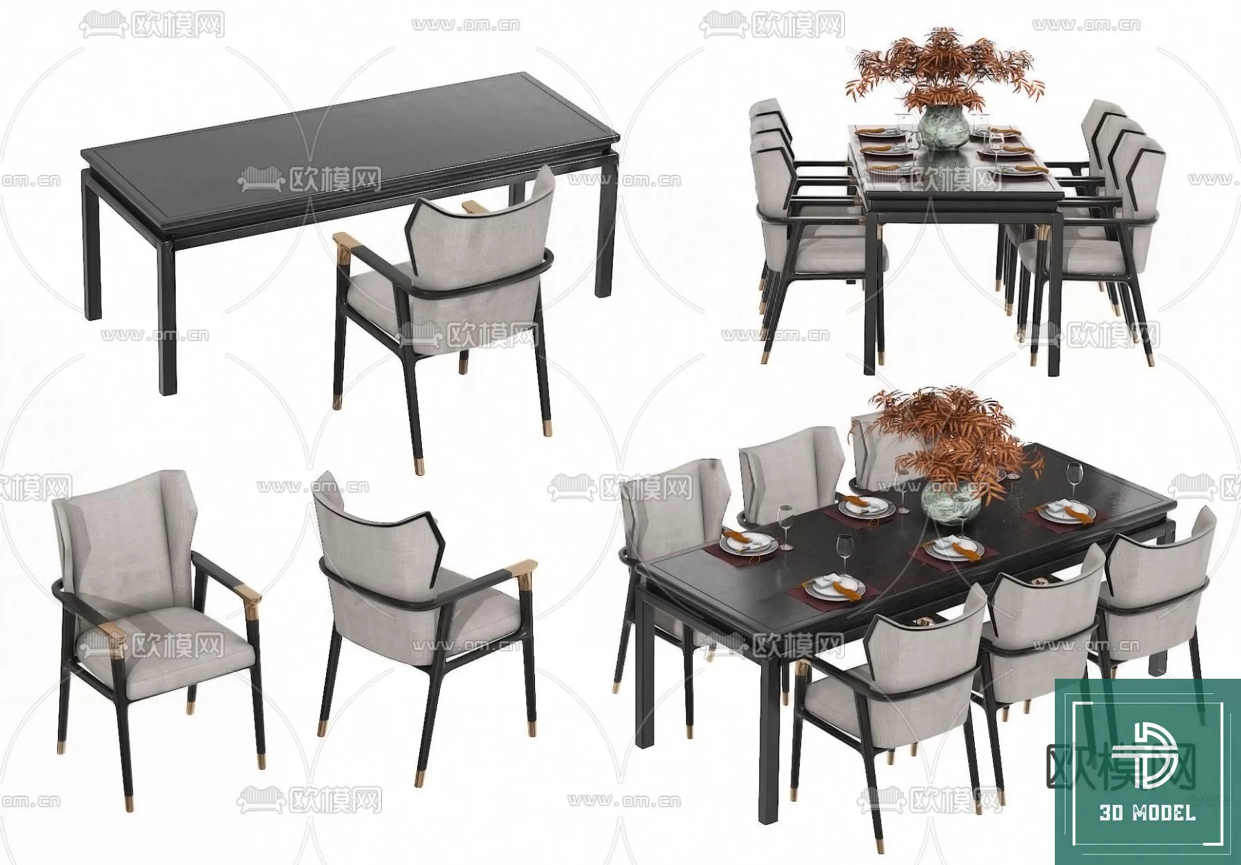 DINING TABLE SETS – 3D MODELS – 234 – PRO