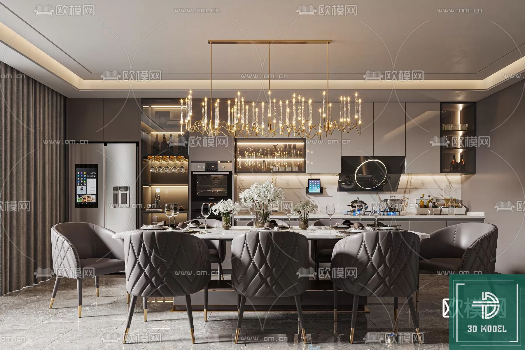 DINING TABLE SETS – 3D MODELS – 235 – PRO