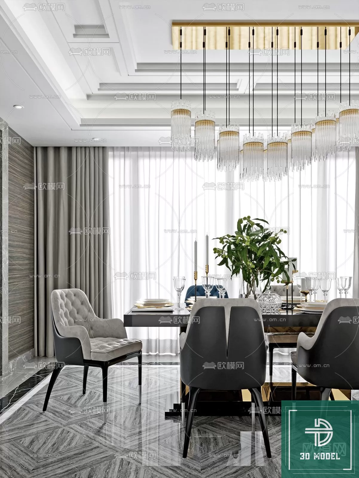 DINING TABLE SETS – 3D MODELS – 237 – PRO