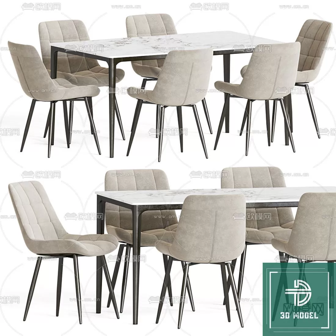 DINING TABLE SETS – 3D MODELS – 239 – PRO