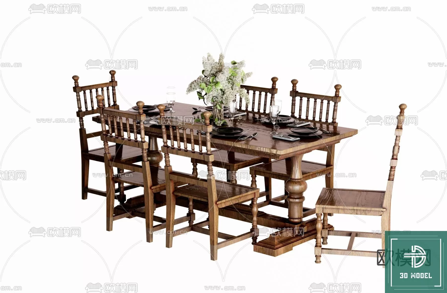 DINING TABLE SETS – 3D MODELS – 243 – PRO