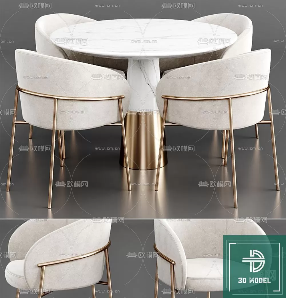 DINING TABLE SETS – 3D MODELS – 244 – PRO