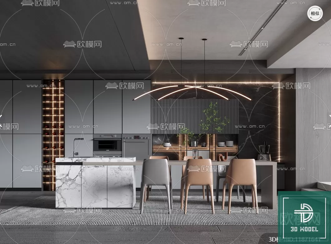 DINING TABLE SETS – 3D MODELS – 254 – PRO