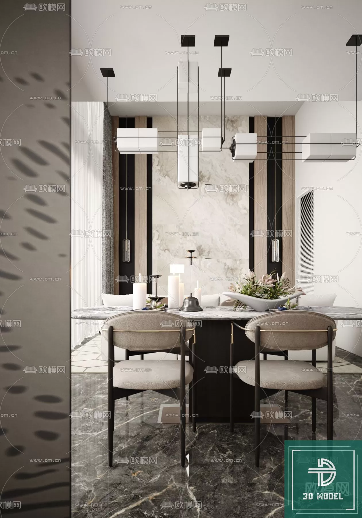 DINING TABLE SETS – 3D MODELS – 262 – PRO